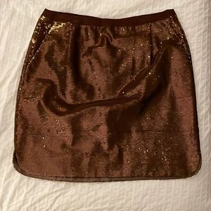J. Crew brown sequin miniskirt